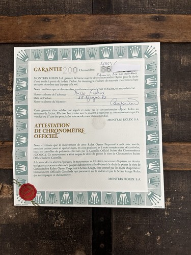 Rolex garanzia paper - garanzia,