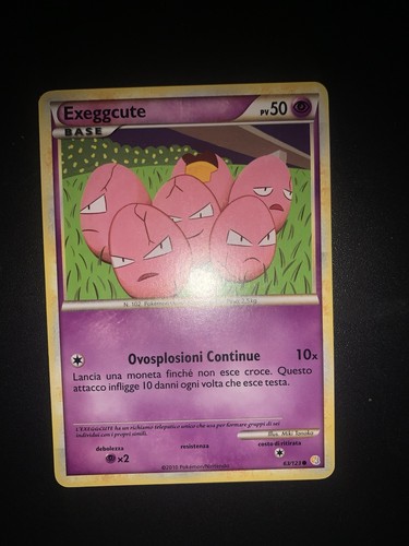 Carta pokémon exeggcute - carta,