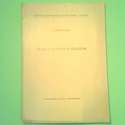 Note psicologia religiosa - di,