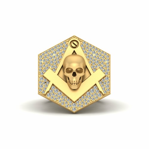 Massonico anello teschio - anello,