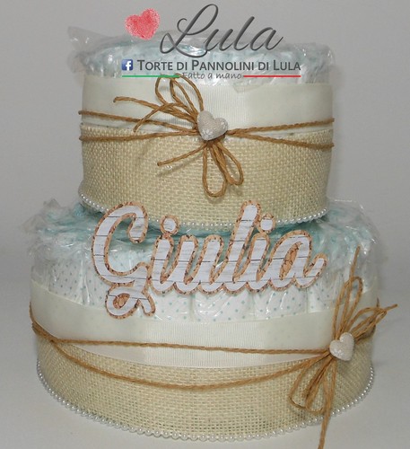 Torta pannolini country - country, chic