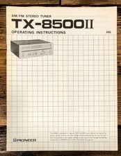 Pioneer 8500 mk2 ii - tx-8500,
