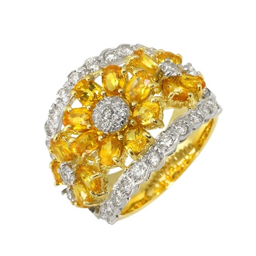 Anello ponte vecchio - vecchio, zaffiro