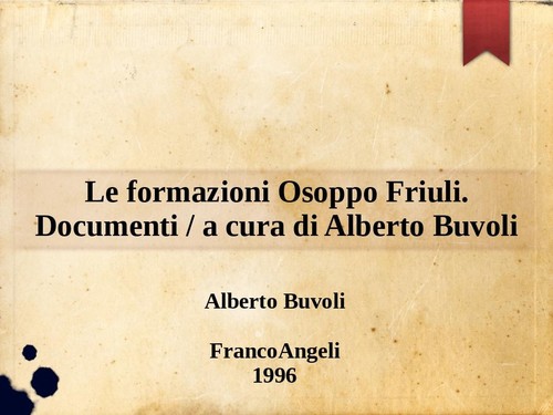 Formazioni osoppo friuli - le,