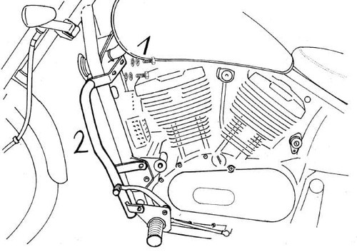 Staffa protezione motore