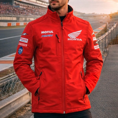 Chaqueta roja moto honda - chaqueta,