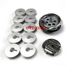 Gancio girevole + capsula bobina / tappo + 10 bobine per Bernina 217 540 640 740 750 840