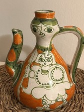 DeSimone Vaso Brocca Ceramica Firmato 24x15 5x19,5 cm.Collezione Decorazione Vintage