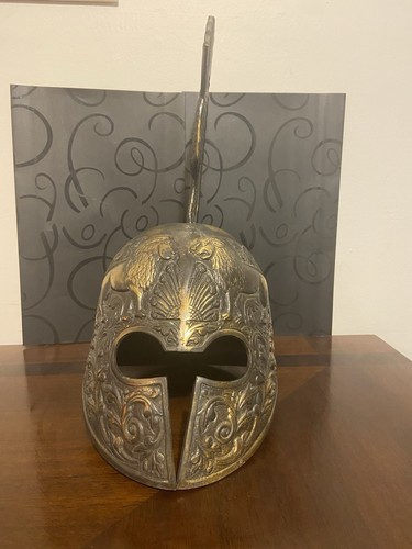 Scultura elmetto bronzo - , greco
