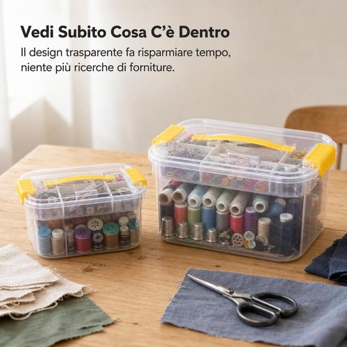 Scatola per cucito plastica - scatola,