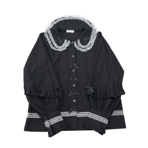 Camicetta nera gotica lolita - nera,