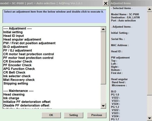 Epson service program - program, sure