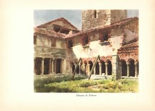 GAVIRATE CHIOSTRO di VOLTORRE Varese STAMPA ANTICA del 1932 Antique print