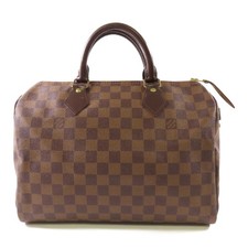 Borsa a mano Louis Vuitton LV GHW Speedy 30 N41531 marrone damier
