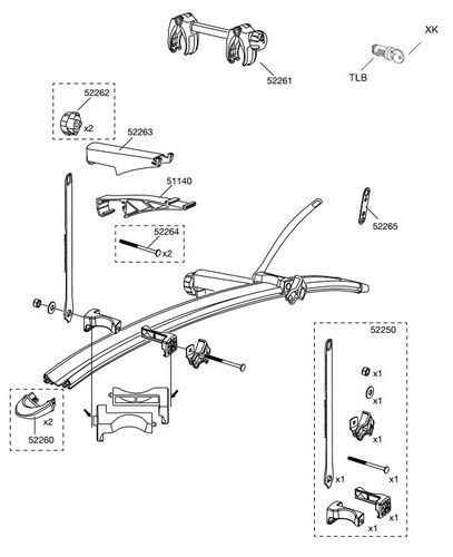 Adattatore bici thule - thule, 4°