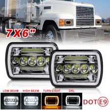 Pair 7X6 5X7''LED Headlights
