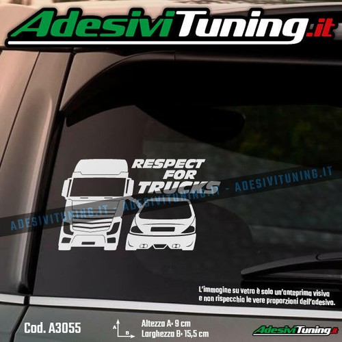 Adesivo respect for trucks - adesivo,