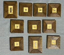 Quadri Stazione Via Crucis Di Gesù Lamina Argento Cesellato E Cornice Di Legno