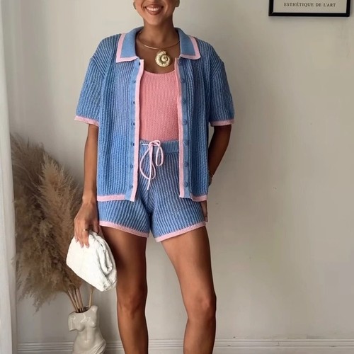Zara blu maglia - blu, top