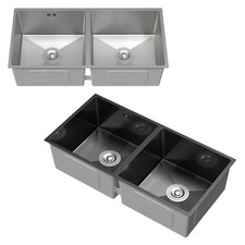 Lavello in acciaio inox doppio
