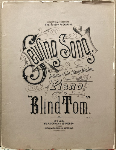 Raro antico spartito blind tom - raro,