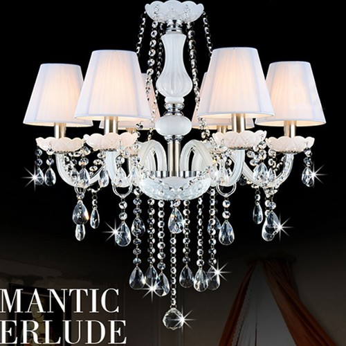 Cristallo lampadario bianco - lampadario,