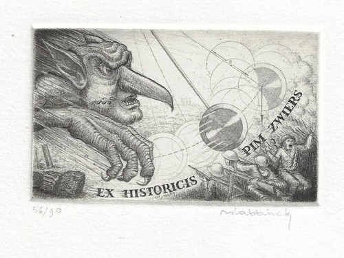 Roel slabbinck exlibris für - slabbinck:,