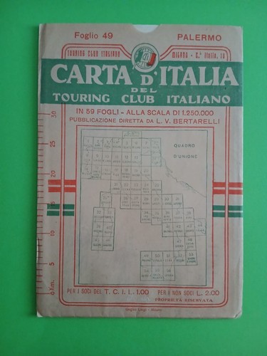 Carta italia del touring - carta, d'italia