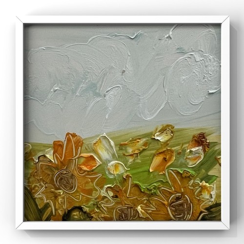 Quadro girasoli astratto campo - girasoli,