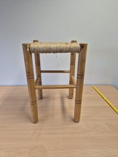 Sgabello Charlotte Perriand stile metà secolo "Bauche" Rush frassino anni '60, Francia moderno