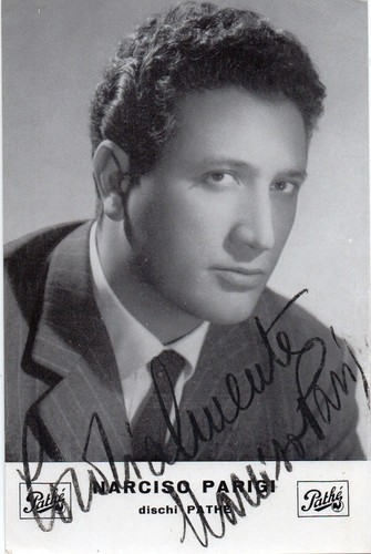 Autografo cantante narciso - cantante,