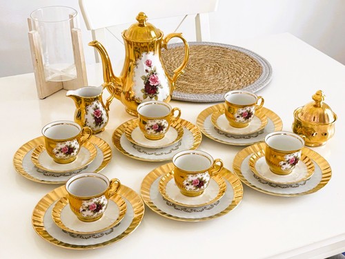 Set persone porcellana oro - 6,