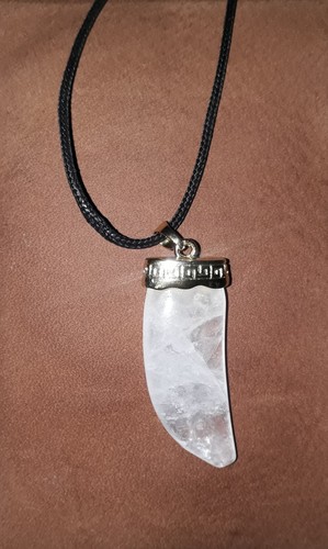 Quartz stone necklace - quartz,