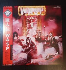 WASP S/T 1984 JAPAN LP OBI POSTER Kiss TWISTED SISTER Motley Crue RATT Dokken