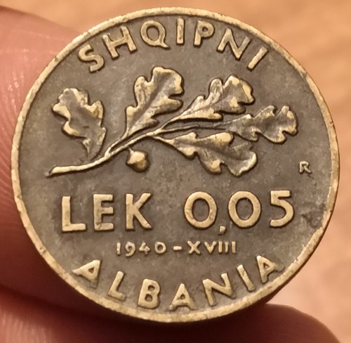 Moneta lek 1940 - moneta, vittorio