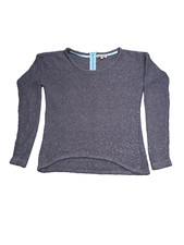 Maglia Review da donna manica lunga e zip al collo Tg M Grigio