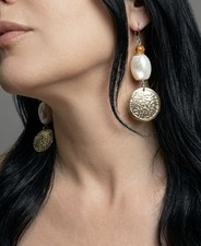 Orecchini artigianali oro - orecchini,