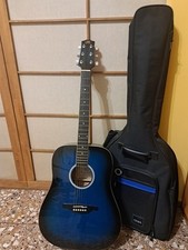 Chitarra Acustica SX blu con custodia - Quasi nuova