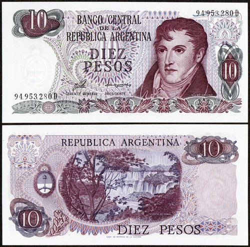 Banconota argentina pesos - 10,