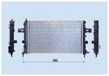 RADIATORE ACQUA RAFFREDDAMENTO MOTORE PER OPEL ASTRA H ZAFIRA 1600 16V 1800 16V