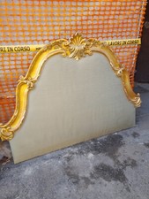 TESTATA LETTO MATRIMONIALE LEGNO DORATA ANTICA  '800 - DA RESTAURARE -  EMILIA