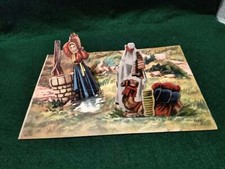 PRESEPE POP-UP in CARTONCINO PASTORI N°6 - A RILIEVO GIOCHI LASCO ANNI 40 CIRCA