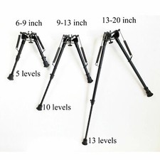 Bipiede cecchino ritorno molla regolabile 6-9''/9-13'/13-20'' senza adattatore montaggio su guida