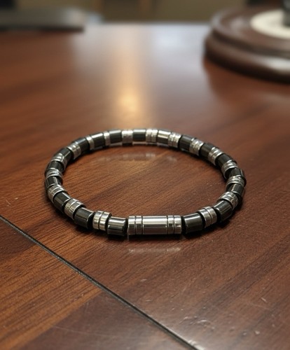 Bracciale uomo ematite - ematite, e