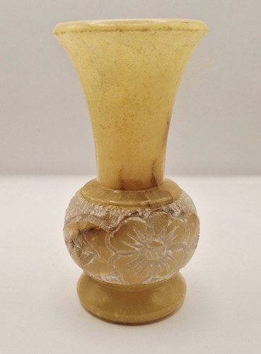 Vintage hand carved alabaster - hand-carved,