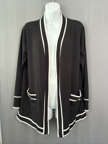 Cardigan maglione nero bianco