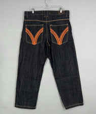 Jeans uomo Rich Kids 38x32 denim larghi ricamato street urban skate Y2K Mall