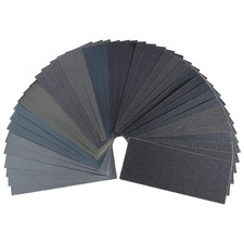 Set 42 Pezzi Di Carta Abrasiva, Carta Vetrata Umida E Asciutta Fine 120-3000 Car