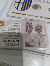 Tessera con moneta in oro bagnato PAPA GIOVANNI PAOLO I