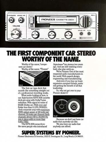 Pioneer car stereo 1978 - pioneer,